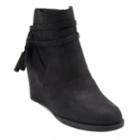 Sugar Hiya Women's Wedge Ankle Boots, Size: Medium (9), Black