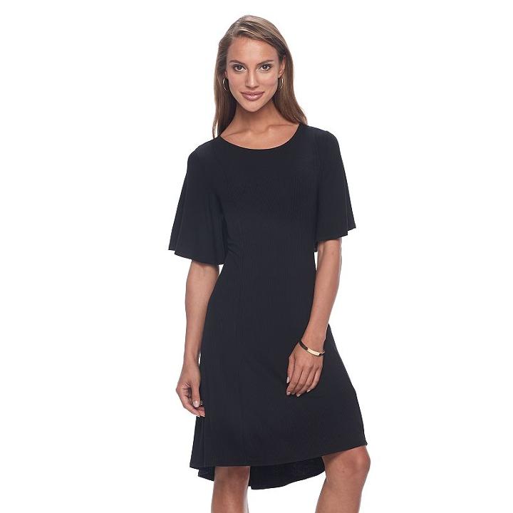 Women's Apt. 9&reg; High-low A-line Dress, Size: Xs, Black