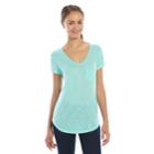Juniors' So&reg; Short Sleeve V-neck Tee, Kids Unisex, Size: Small, Turquoise/blue (turq/aqua)