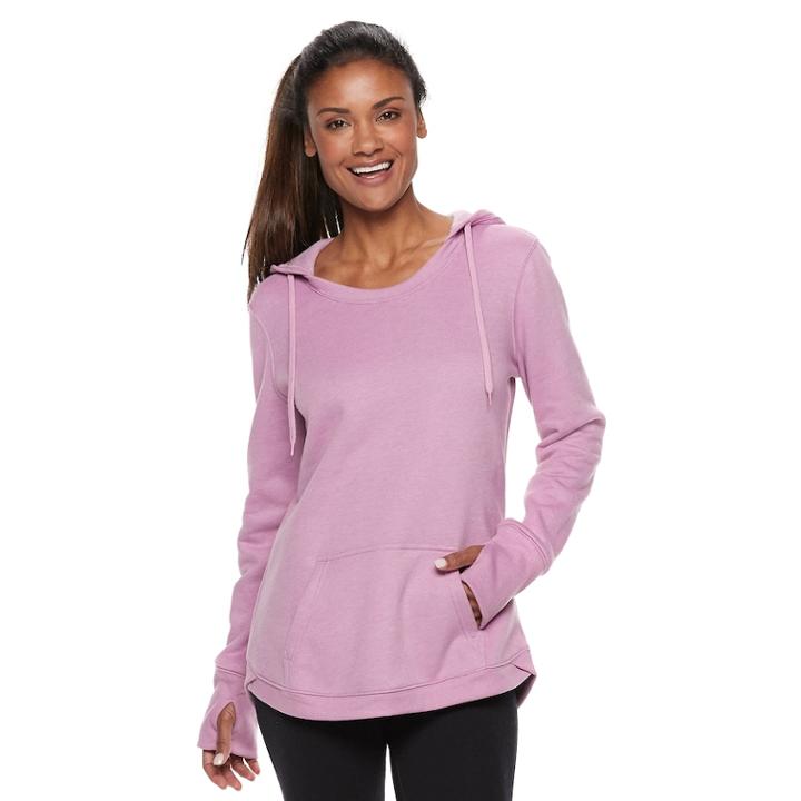 Women's Tek Gear&reg; Thumb Hole Hoodie, Size: Xs, Med Purple