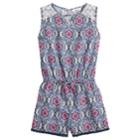 Girls 7-16 Joey B Challis Keyhole Romper, Size: Medium, Light Blue