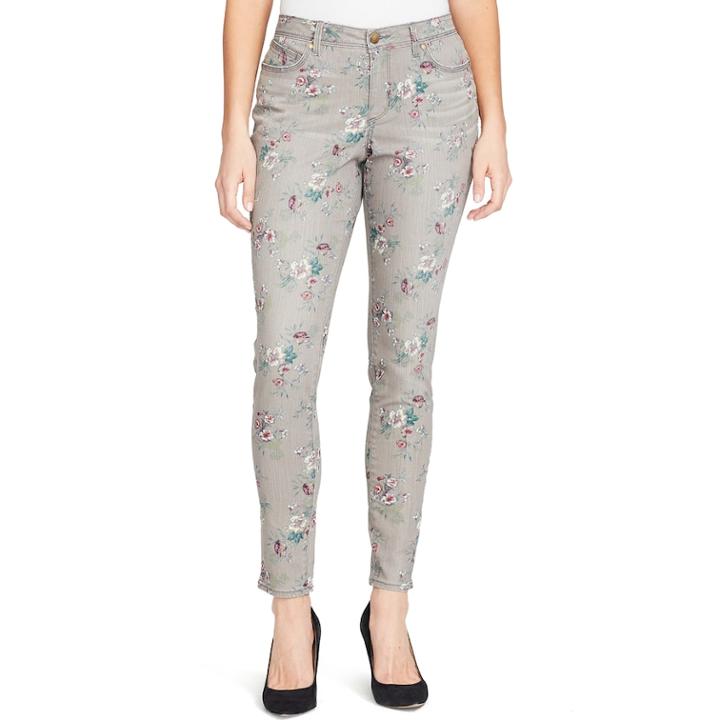 Women's Bandolino Lisbeth Curvy Fit Midrise Skinny Jeans, Size: 14, Med Grey