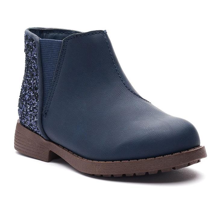 Oshkosh B'gosh&reg; Daria Toddler Girls' Ankle Boots, Size: 12, Blue (navy)
