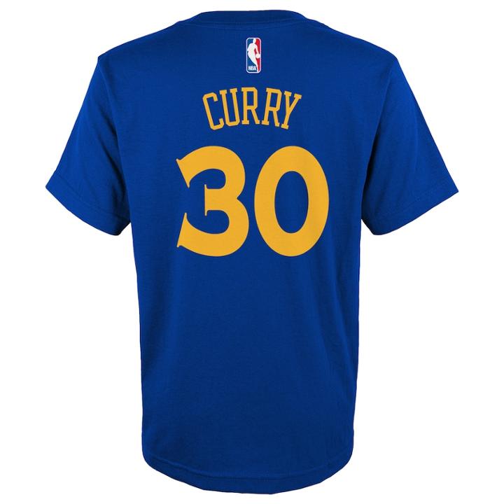 Boys 8-20 Golden State Warriors Stephen Curry Player Name & Number Replica Tee, Size: M 10-12, Blue Other