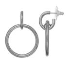 Simply Vera Vera Wang Nickel Free Interlocked Drop Hoop Earrings, Women's, Black
