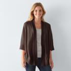 Women's Sonoma Goods For Life&trade; Flutter Cardigan, Size: S-m, Dark Brown