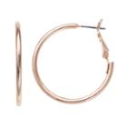 Lc Lauren Conrad Nickel Free Hoop Earrings, Women's, Pink