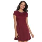 Juniors' So&reg; Ribbed T-shirt Dress, Teens, Size: Small, Dark Pink