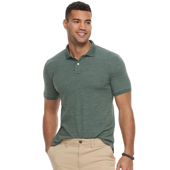 Men's Sonoma Goods For Life&trade; Flexwear Slim-fit Stretch Pique Polo, Size: Xl, Med Green