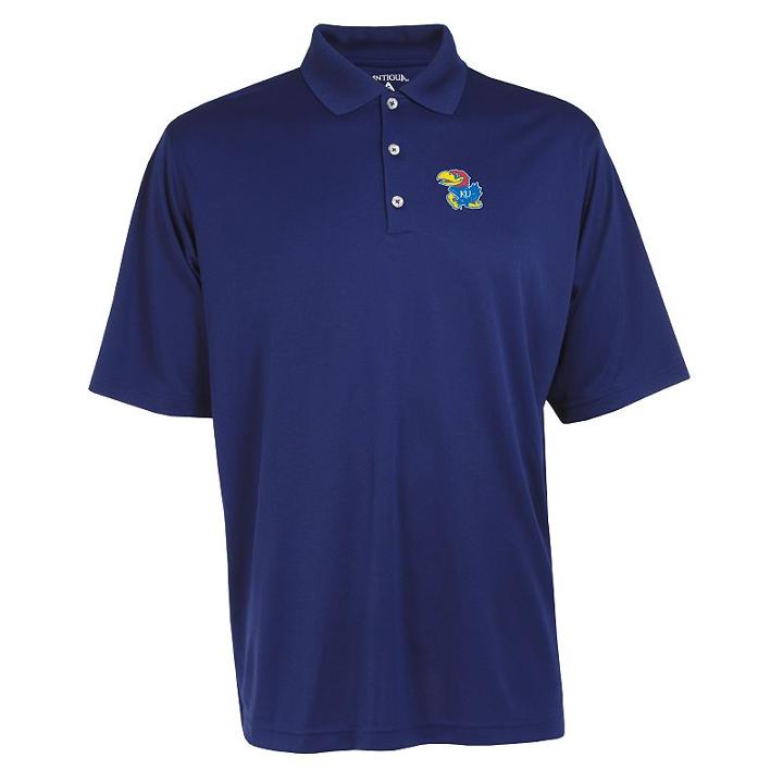 Men's Kansas Jayhawks Exceed Desert Dry Xtra-lite Performance Polo, Size: Xxl, Blue