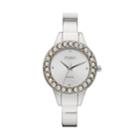 Studio Time Women's Simulated Pearl Bangle Watch, Size: Medium, Grey