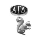 Logoart Alpha Gamma Delta Sterling Silver Sorority Symbol Charm, Women's, Grey