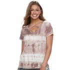 Juniors' Cloud Chaser Strappy Tie-dye Tee, Teens, Size: Xs, Pink