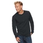 Men's Sonoma Goods For Life&trade; Slim-fit Supersoft Henley, Size: Medium, Black