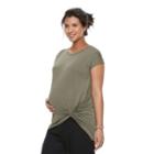 Maternity A:glow Twist Tee, Women's, Size: S-mat, Green