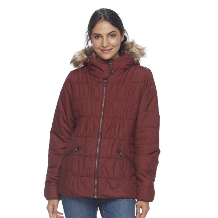 Women's Columbia Sparks Lake Hooded Thermal Coil® Jacket, Size: Large, Lt Orange