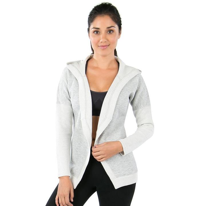 Women's Balance Collection Collette Flyaway Cardigan, Size: Large, Med Grey