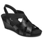 A2 By Aerosoles Fire Light Women's Wedge Sandals, Size: Medium (9), Black