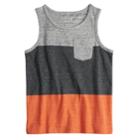 Boys 4-10 Jumping Beans&reg; Striped Pocket Tank Top, Size: 8, Med Orange