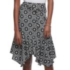 Juniors' Joe B Print Handkerchief Hem Midi Skirt, Teens, Size: Xl, Oxford