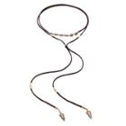 Mudd&reg; Tribal Faux Suede Lariat Necklace, Women's, Brown Over