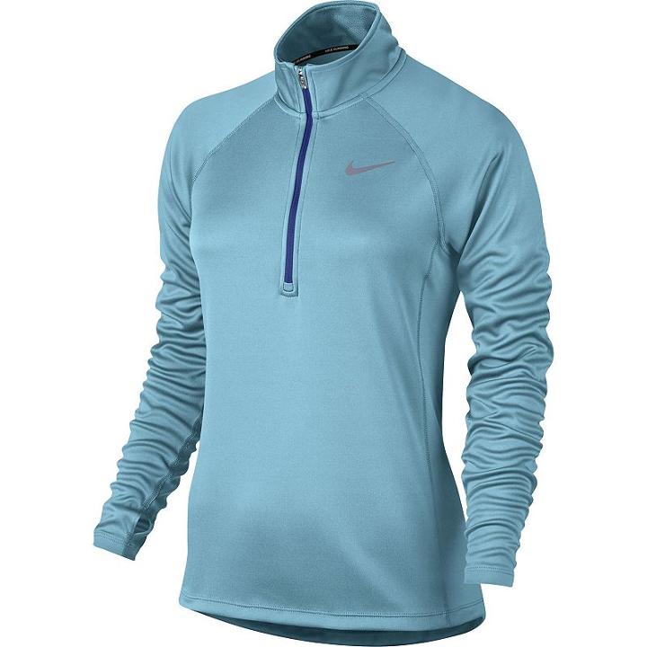Women's Nike Performance Dri-fit Half-zip Running Top, Size: Large, Brt Blue