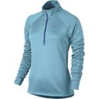 Women's Nike Performance Dri-fit Half-zip Running Top, Size: Large, Brt Blue