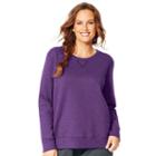 Plus Size Just My Size Fleece Crew Sweatshirt, Women's, Size: 4xl, Drk Purple