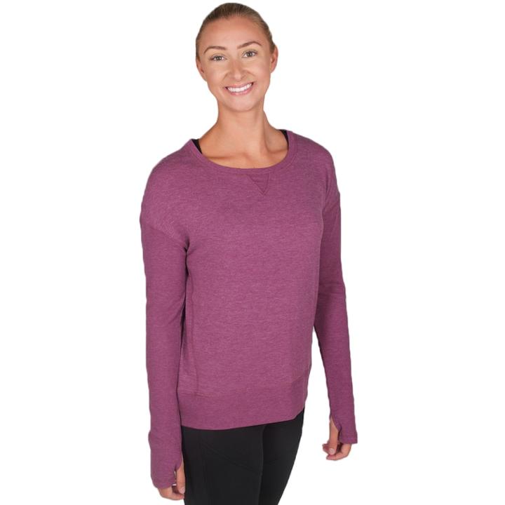 Women's Skechers Hot Chi Thumb Hole Pullover, Size: Medium, Med Purple