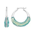 Dana Buchman Teal Teardrop Hoop Earrings, Women's, Blue