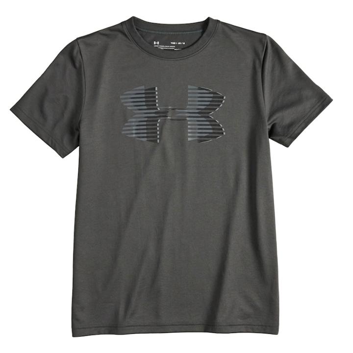 Boys 8-20 Under Armour Big Logo Tee, Size: Xl, Grey
