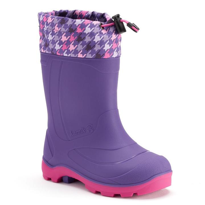 Kamik Snobuster2 Girls' Waterproof Winter Boots, Girl's, Size: 6, Purple