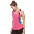 Women's Fila Sport&reg; Mesh Color Block Tank, Size: Small, Med Pink
