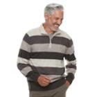 Men's Haggar Classic-fit Fine-gauge Quarter-zip Sweater, Size: Large, Silver