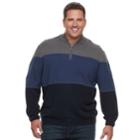 Big & Tall Dockers Classic-fit Colorblock Quarter-zip Sweater, Men's, Size: L Tall, Blue