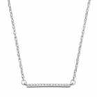 Lc Lauren Conrad 10k White Gold Diamond Accent Bar Necklace, Women's, Size: 17