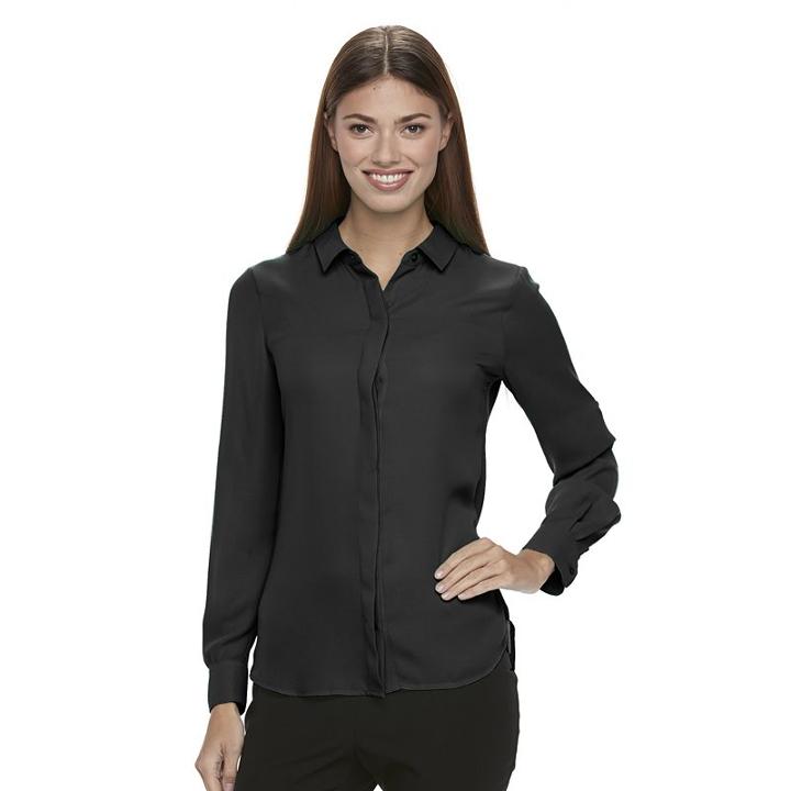 Women's Apt. 9&reg; Georgette Blouse, Size: Medium, Black