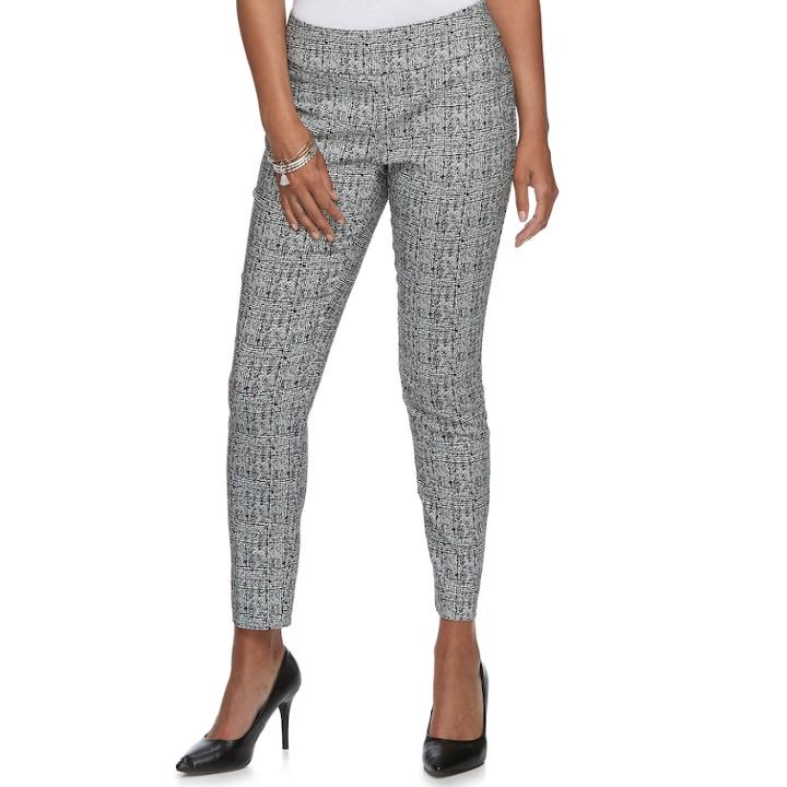 Women's Apt. 9&reg; Brynn Midrise Pull-on Skinny Dress Pants, Size: 8, Oxford