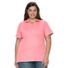 Croft & Barrow, Plus Size &reg; Pique Polo, Women's, Size: 2xl, Lt Orange