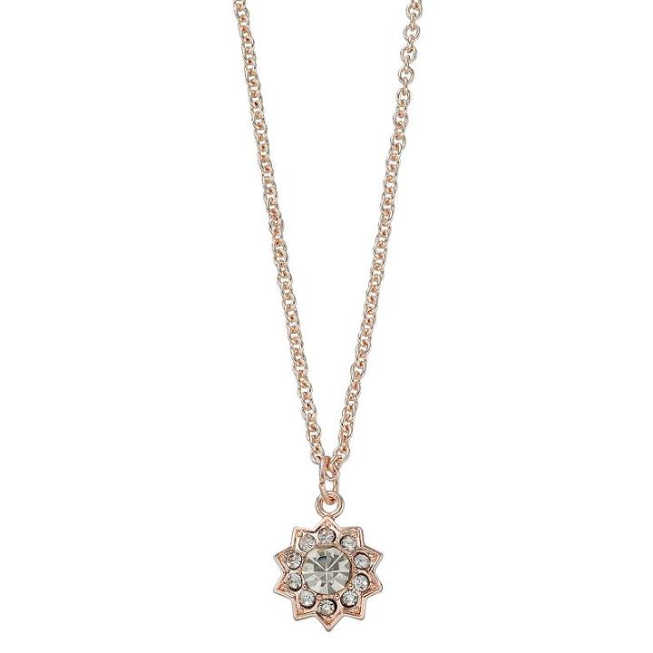 Lc Lauren Conrad Starburst Pendant Necklace, Women's, Med Pink