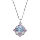 Sterling Silver Cassiopeia Topaz & Amethyst Pendant Necklace, Women's, Size: 18, Multicolor