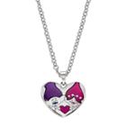 Dreamworks Trolls Kids' Stainless Steel Heart Pendant Necklace, Girl's, Multicolor