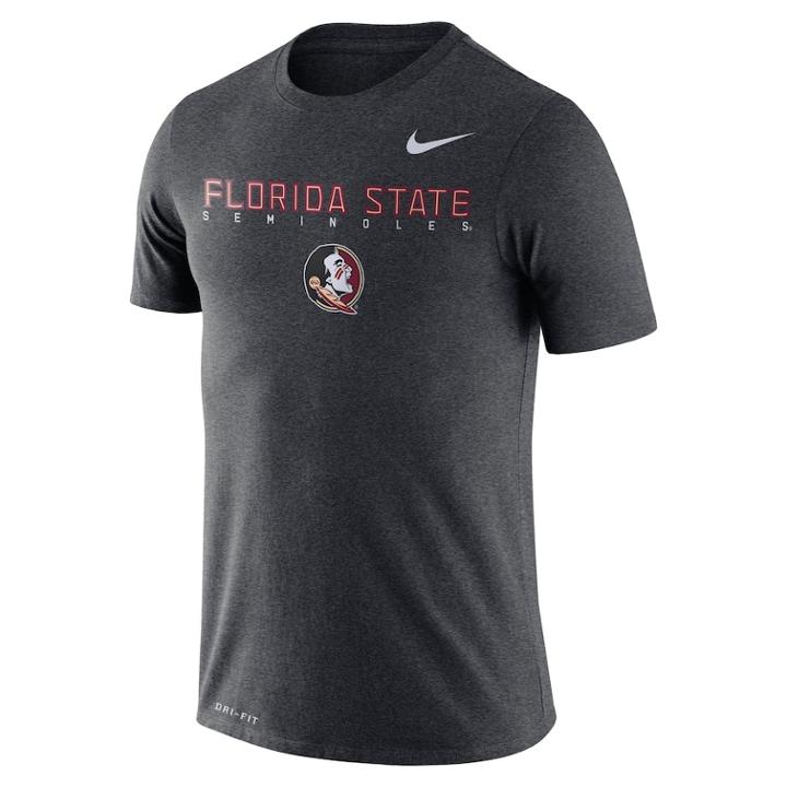 Men's Nike Florida State Seminoles Facility Tee, Size: Xxl, Char