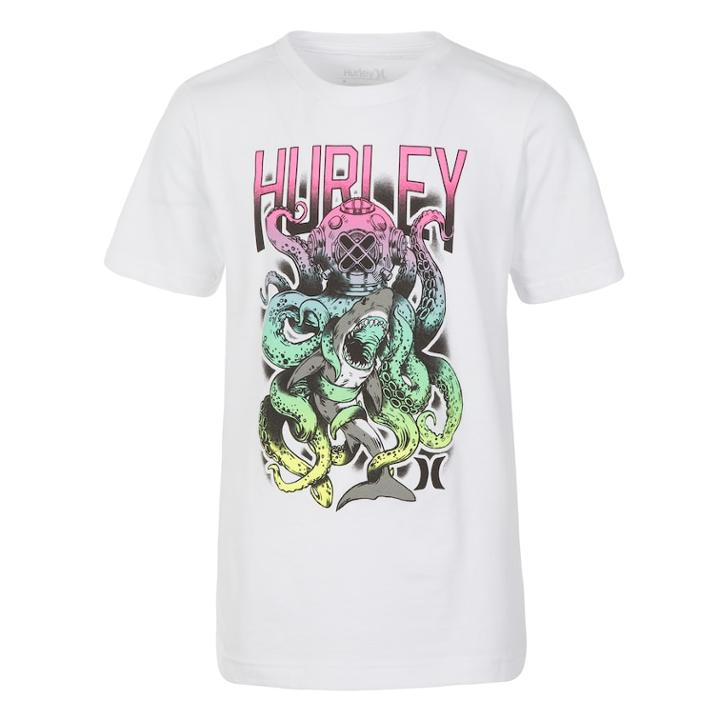 Boys 8-20 Hurley Shark Fight Tee, Size: Medium, White