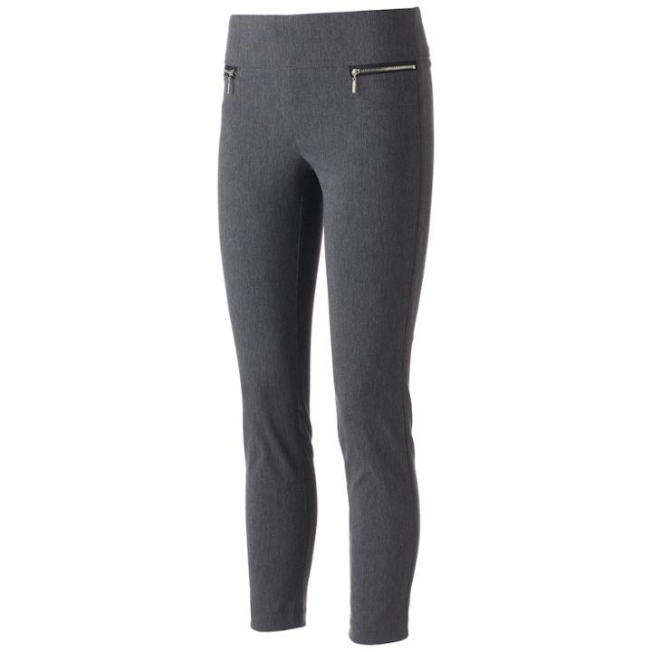 Juniors' Joe B Zipper Pocket Ankle Pants, Teens, Size: Xs, Grey (charcoal)