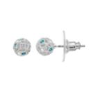 Lc Lauren Conrad Blue Filigree Ball Stud Earrings, Women's