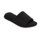 Women's Dearfoams Microfiber Velour Slide Slippers, Size: Xl, Black