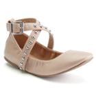 Candie's&reg; Nadir Women's Scrunch Flats, Girl's, Size: 8.5, Lt Beige