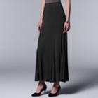 Women's Simply Vera Vera Wang Seamed Black Maxi Skirt, Size: Xs