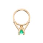 My Petite Ring 10k Gold Cubic Zirconia Birthstone Ring Charm, Women's, Green